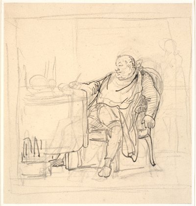 A Fat Man at the Dinner Table by Wilhelm Marstrand