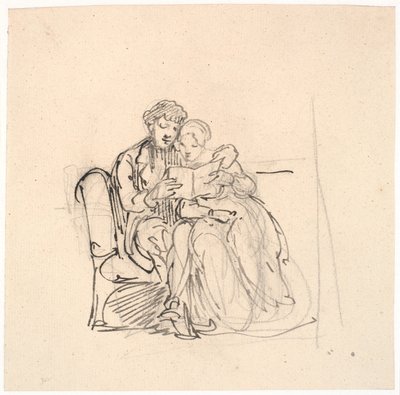 A Young Couple Reading a Letter by Wilhelm Marstrand