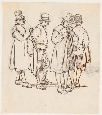 Group of Four Swedish Peasants by Wilhelm Marstrand