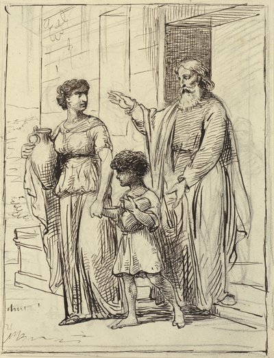 Hagar and Ishmael Leaving Abraham by Wilhelm Marstrand