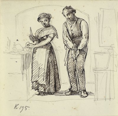 Flirting with the Cook by Wilhelm Marstrand