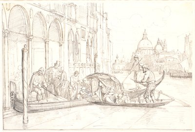 Landing at the Grand Canal in Venice by Wilhelm Marstrand