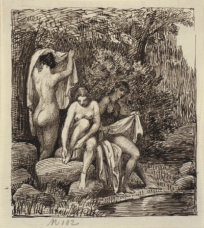 Three Bathing Women by Wilhelm Marstrand