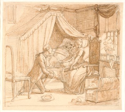 Betrothal at a Sickbed by Wilhelm Marstrand