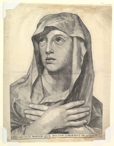 Bust of Mary with Crossed Hands by Wilhelm Traut