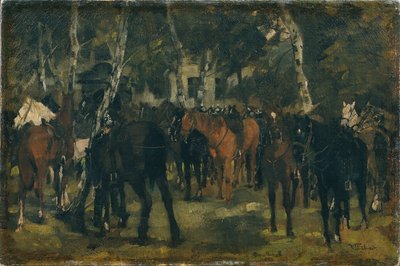 Dismounted Cuirassiers by Wilhelm Trübner
