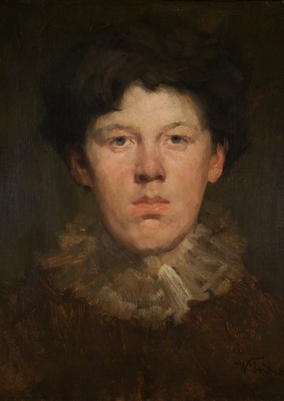 Boy with Ruff by Wilhelm Trübner