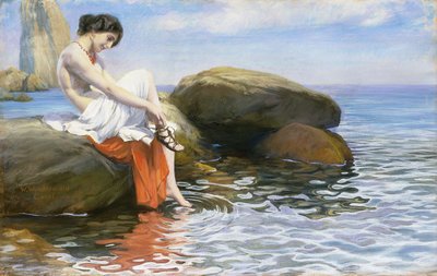 Preparing to Bathe by Wilhelm Wunderwald