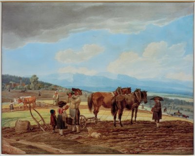 Rest During Plowing by Wilhelm von Kobell