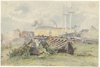 Shipyard by Willem Anthonie van Deventer