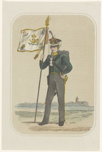 Volunteer Hunter of the Leiden University, 1830 by Willem Bal