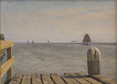Pier in Enkhuizen by Willem Bastiaan Tholen