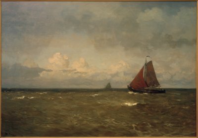 Flat-bottomed Boat on the Zuiderzee by Willem Bastiaan Tholen