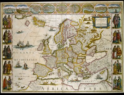 Map of Europe by Willem Blaeu