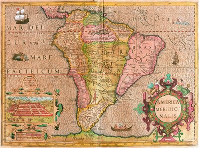 Map of South America by Willem Blaeu