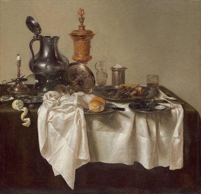 Banquet Piece with Mince Pie by Willem Claesz. Heda