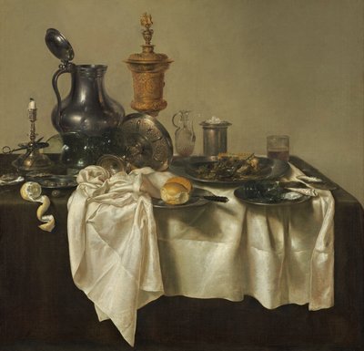 Banquet Piece with Mince Pie by Willem Claesz. Heda