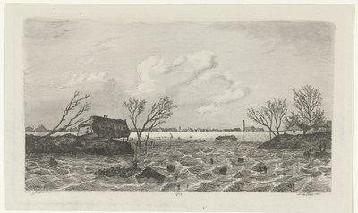 Dike Breach at Dreumel, 1855 by Willem Gruyter jr.