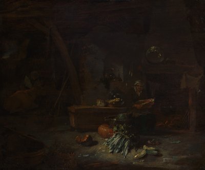 Interior of a Kitchen by Willem Kalf