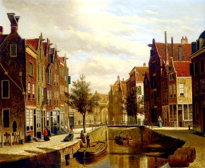 A Dutch Canal by Willem Koekkoek