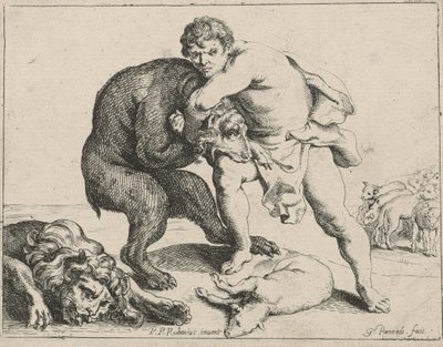 David Kills a Lion and a Bear by Willem Panneels