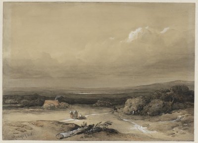 Landscape by Willem Roelofs (I) (signed by artist)