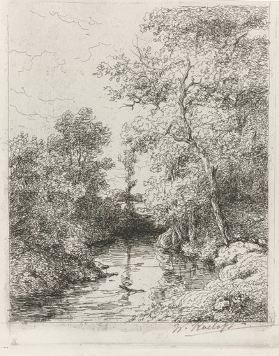 Creek by Willem Roelofs (I)