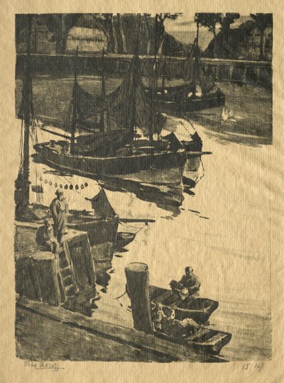 The Wharf by Willem Roelofs