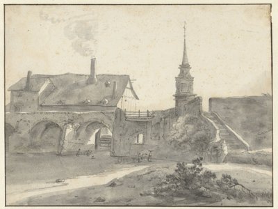Pont des Treilles in Angers by Willem Schellinks (attributed to)