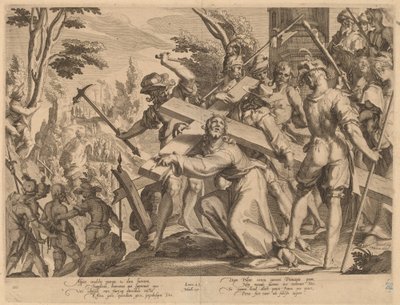 Christ Carrying the Cross by Willem Swanenburgh, after Joachim Anthonisz Wtewael