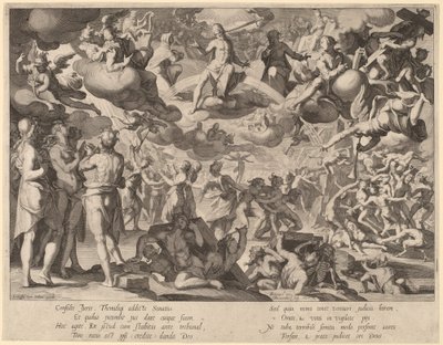 The Last Judgment by Willem Swanenburgh, after Joachim Anthonisz Wtewael