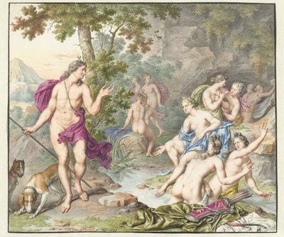 Actaeon Surprises Diana and Her Companions by Willem Van Mieris