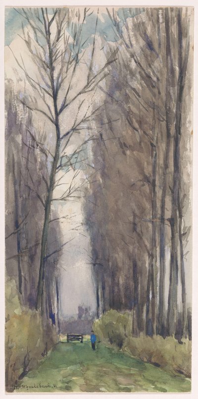 Avenue with Tall Trees by Ludwig Willem Reymert Wenckebach