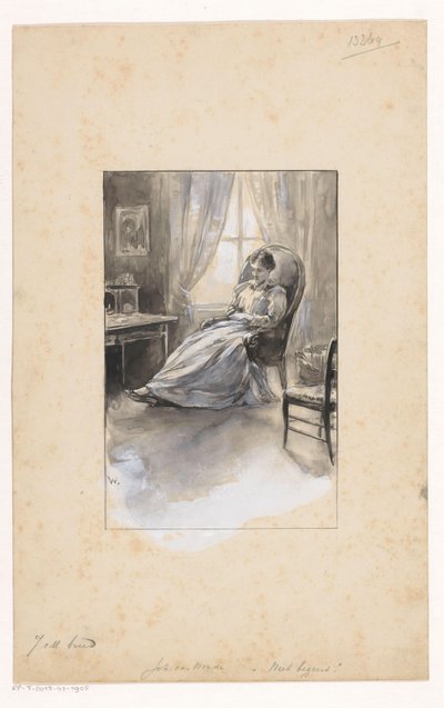 Woman in an Armchair by Ludwig Willem Reymert Wenckebach