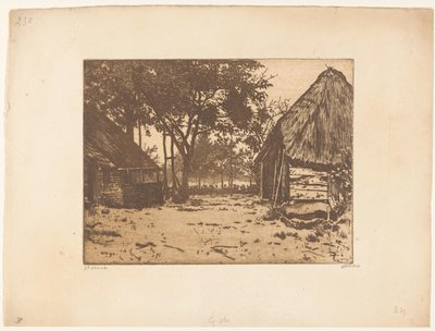 Farmyard in Brabant by Willem Witsen (signed by artist)