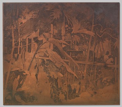 Bamboo Bridge over the Kali in Buitenzorg by Willem Arnoldus Witsen