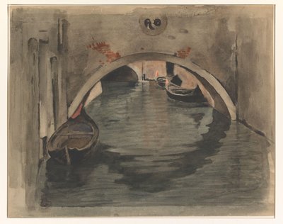 View Under an Arch Bridge in Venice by Willem Arnoldus Witsen