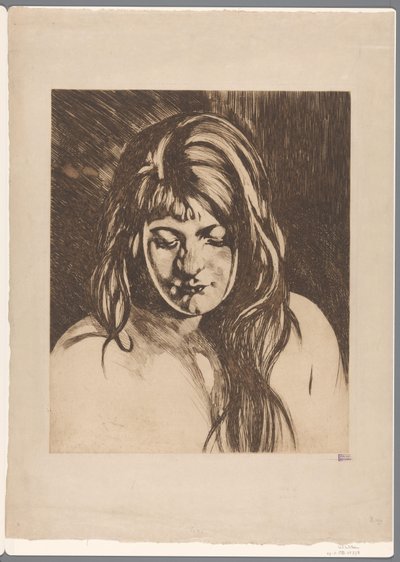Head of a Woman with Loose Hair by Willem Arnoldus Witsen