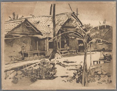 Banana Tree in the Village, Buitenzorg by Willem Arnoldus Witsen