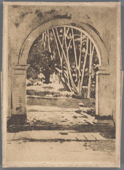 Gate of Hotel Bellevue, Buitenzorg by Willem Arnoldus Witsen