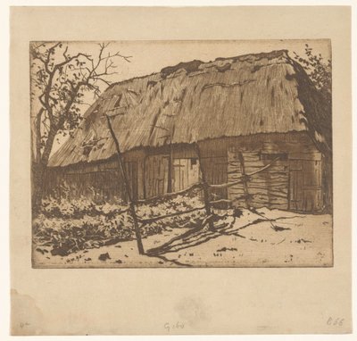 Barn with Fence in Brabant by Willem Arnoldus Witsen