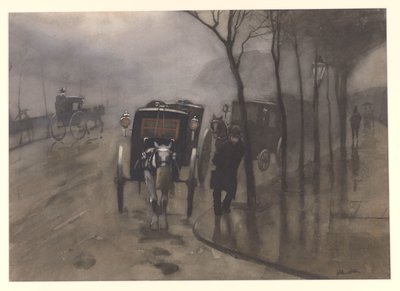 Waiting Carriages, London by Willem Arnoldus Witsen