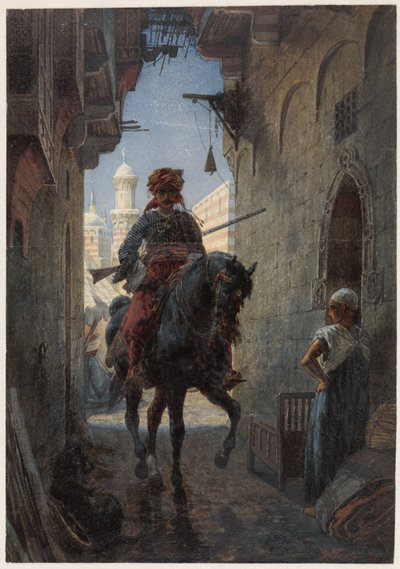 Turkish Rider in a City by Willem de Famars Testas