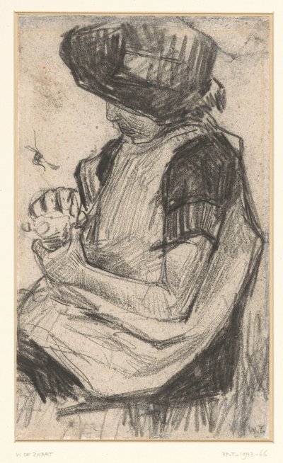 Seated Girl, Facing Left by Willem de Zwart