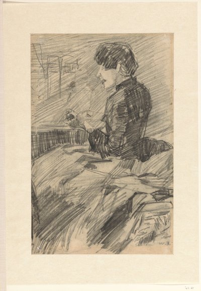 Seated Young Woman, Facing Left by Willem de Zwart