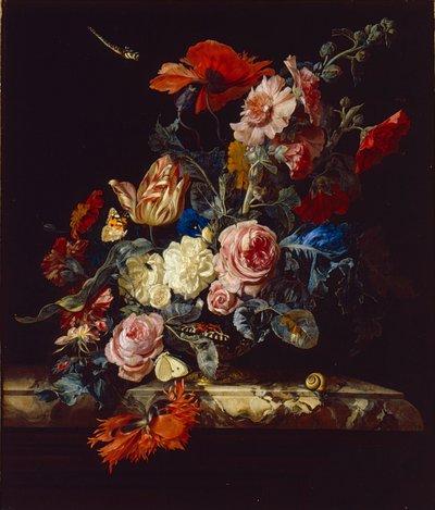 A Vase of Flowers, 1663 by Willem van Aelst