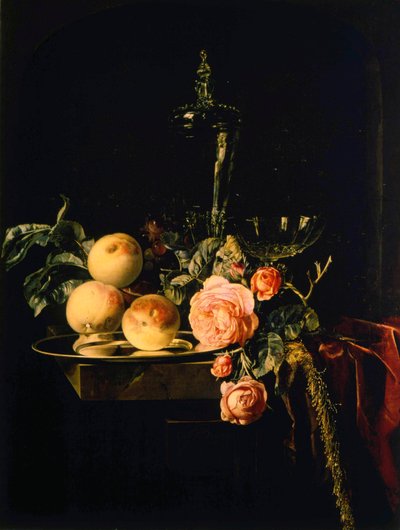 Roses and Peaches, 1659 by Willem van Aelst