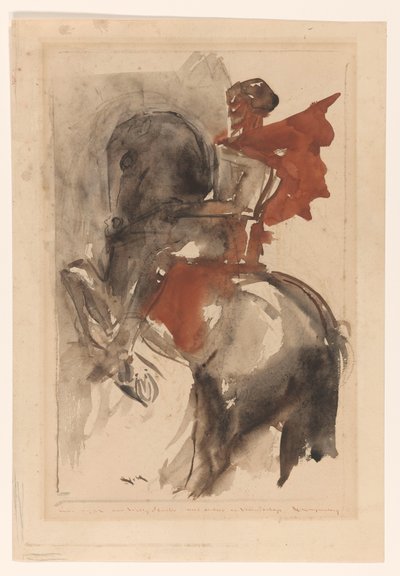 Knight on Horseback by Willem van Konijnenburg (signed by artist)