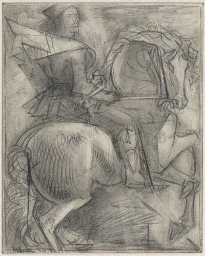 Man on a Rearing Horse by Willem van Konijnenburg