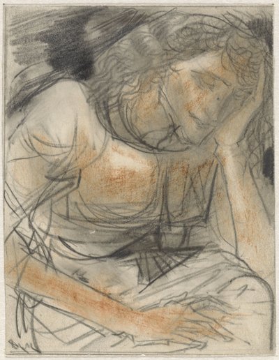 Woman with Hand Under Head by Willem van Konijnenburg